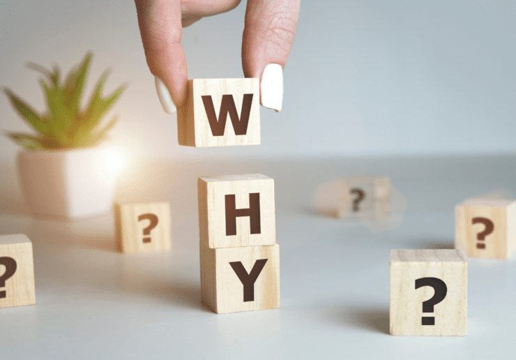An image showing blocks spelling out the word why